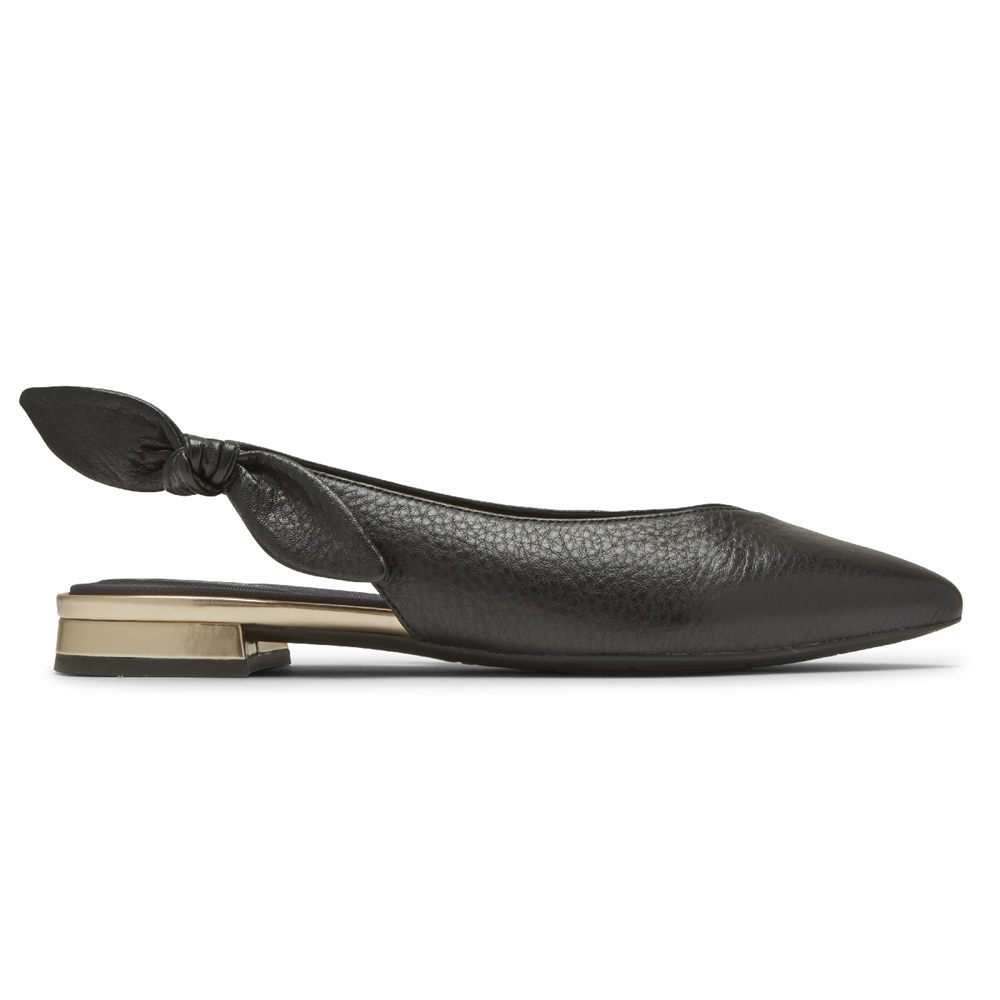 Slingback Rockport Mujer Mexico - Total Motion Zuly Bow Negros - FPEWH8640